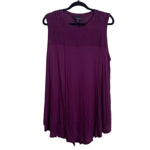 Lane Bryant Sleeveless Deep Purple Sleeveless Flowy Blouse